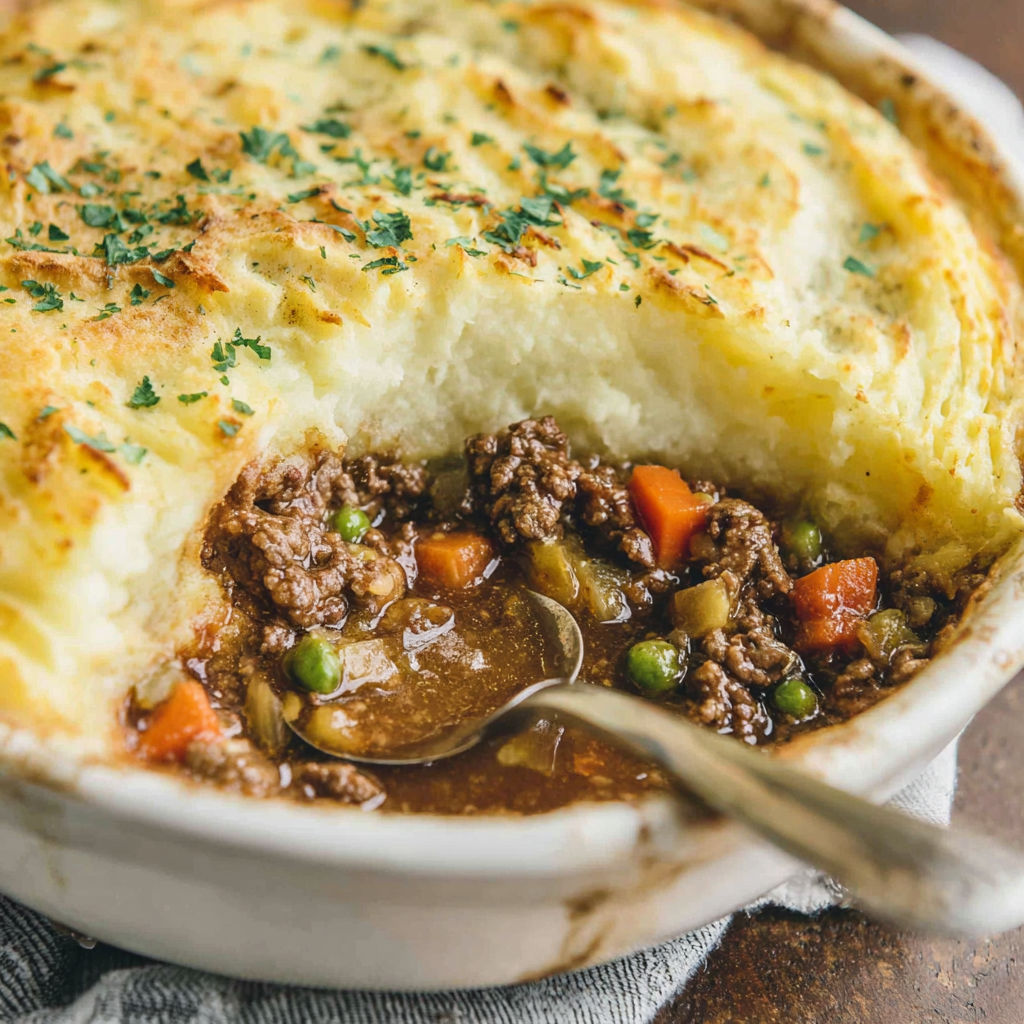 A bowl of food with a spoon in it.