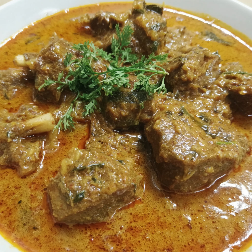 A bowl of meat and vegetables.