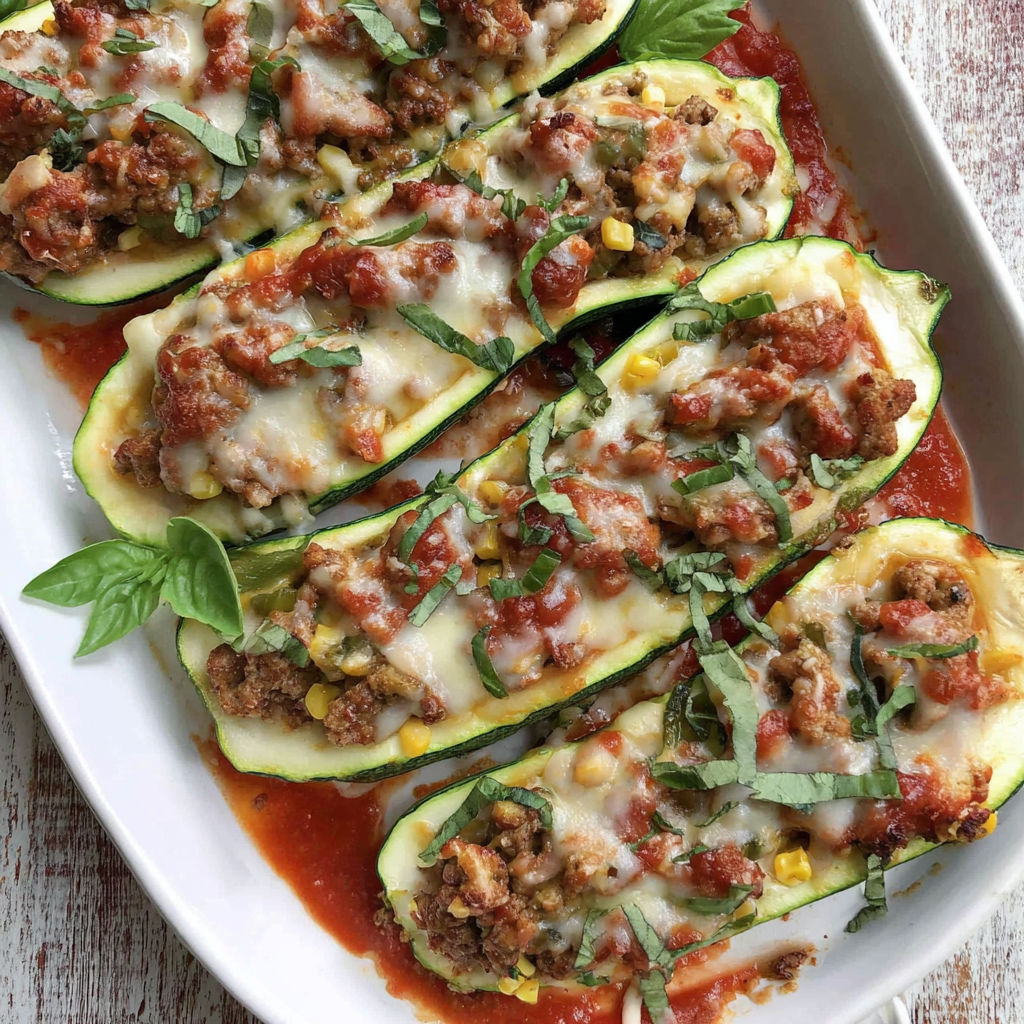 A plate of food with zucchini and meat.