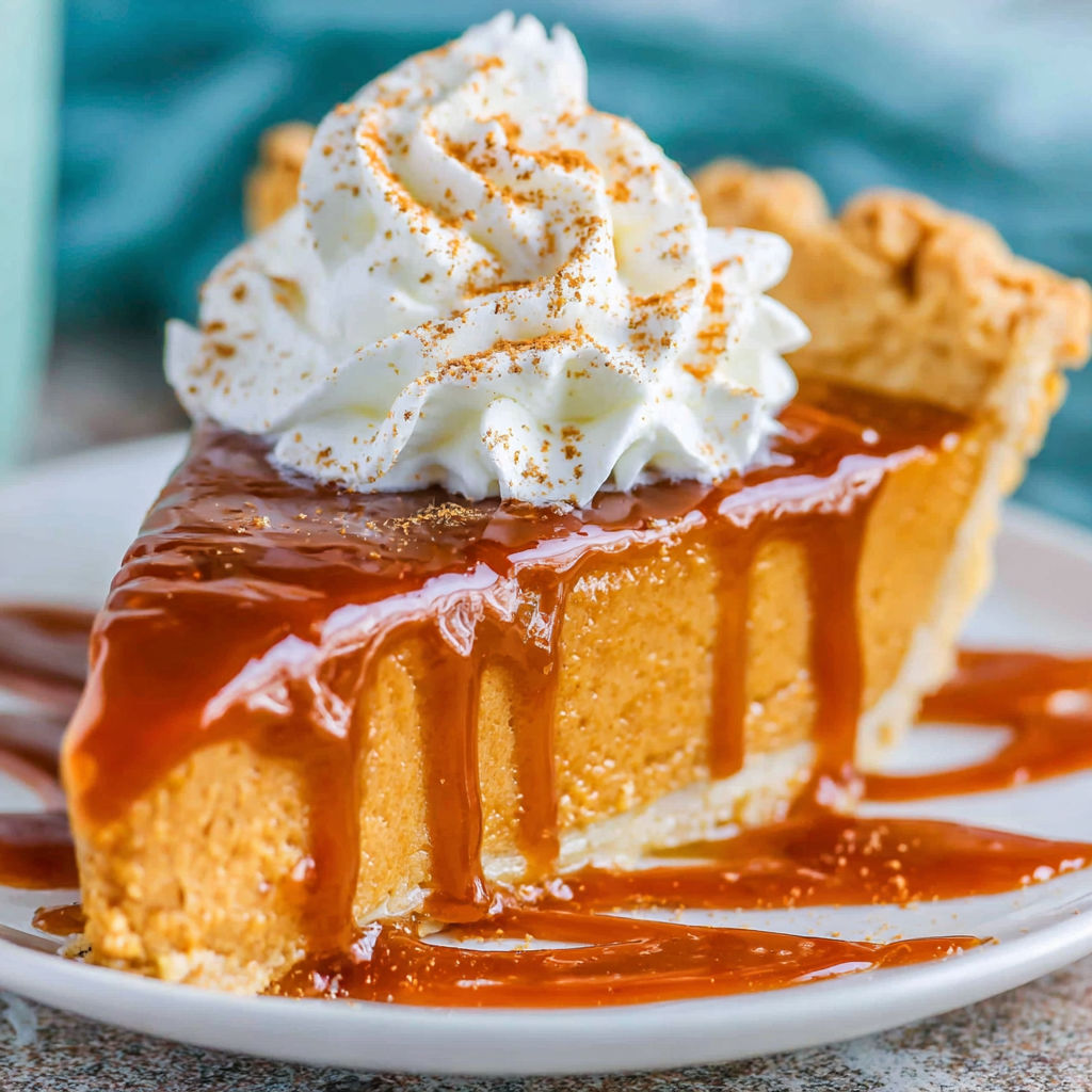 A slice of pie with whipped cream on top.