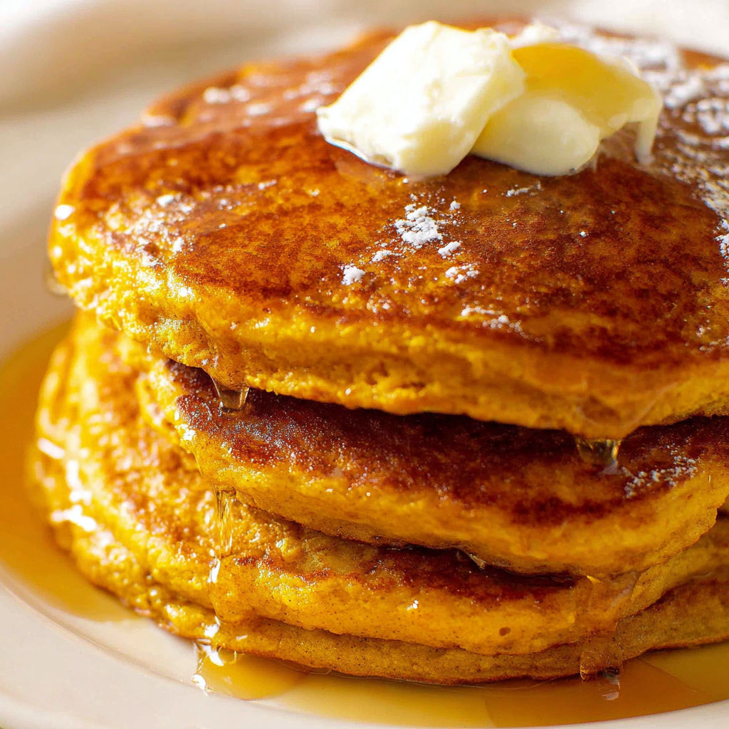 A stack of pancakes with butter on top.