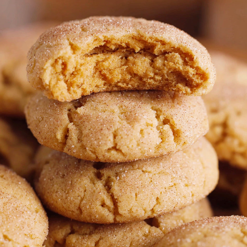 A stack of cookies with a brown sugar topping.