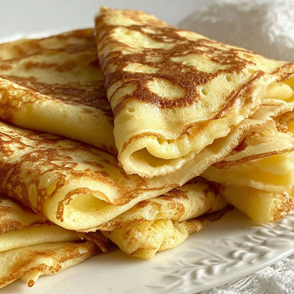 A stack of Quark-Pfannkuchen Ohne Mehl.