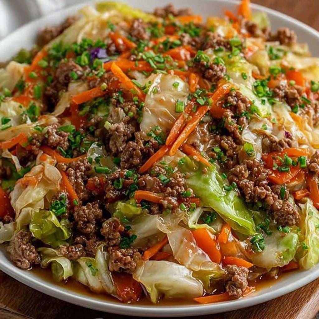 A plate of food with meat and vegetables.