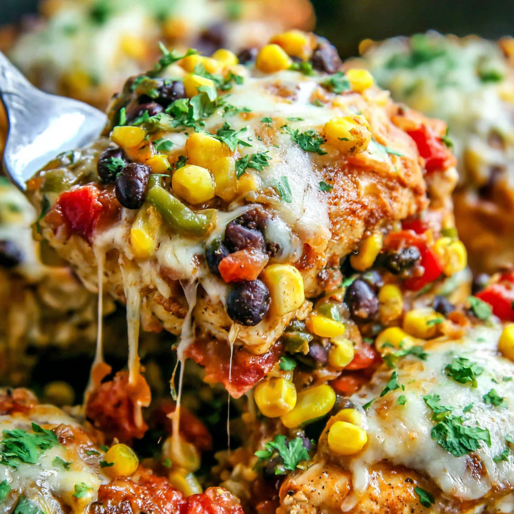 A close up of a piece of cowboy chicken.