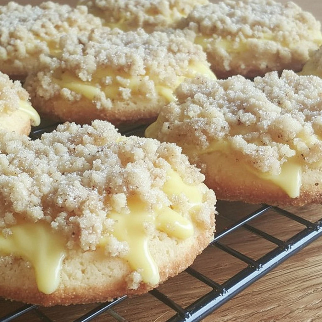 A tray of streusel cake.