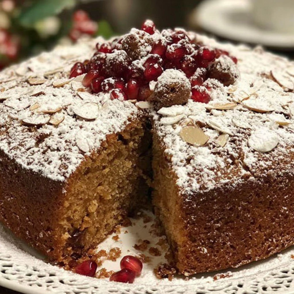 A slice of cake with a white frosting and red berries on top.