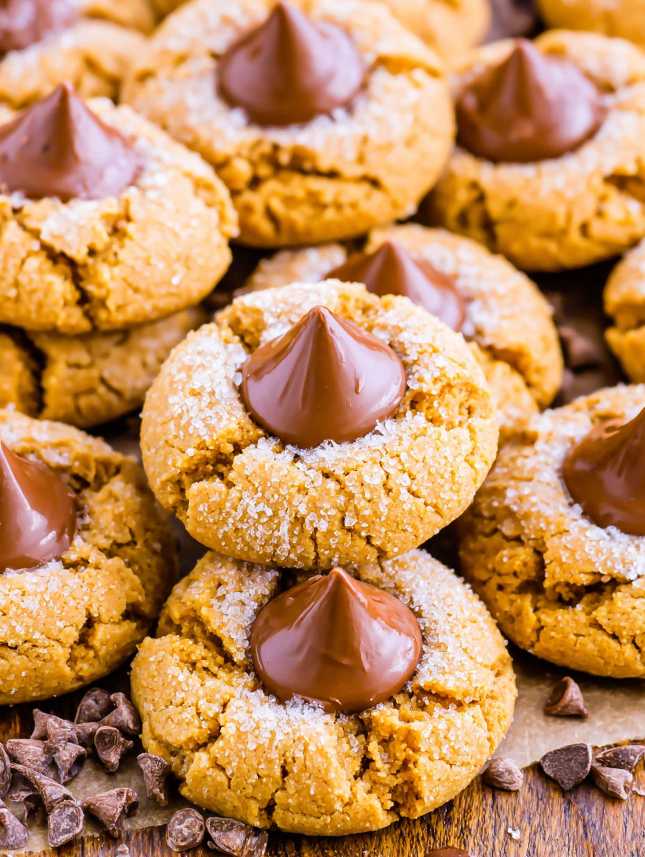 Peanut butter pumpkin blossoms on a table.