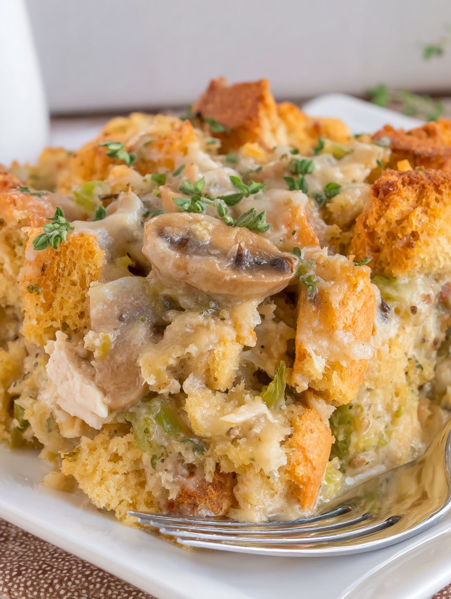 A plate of food with a fork on it.
