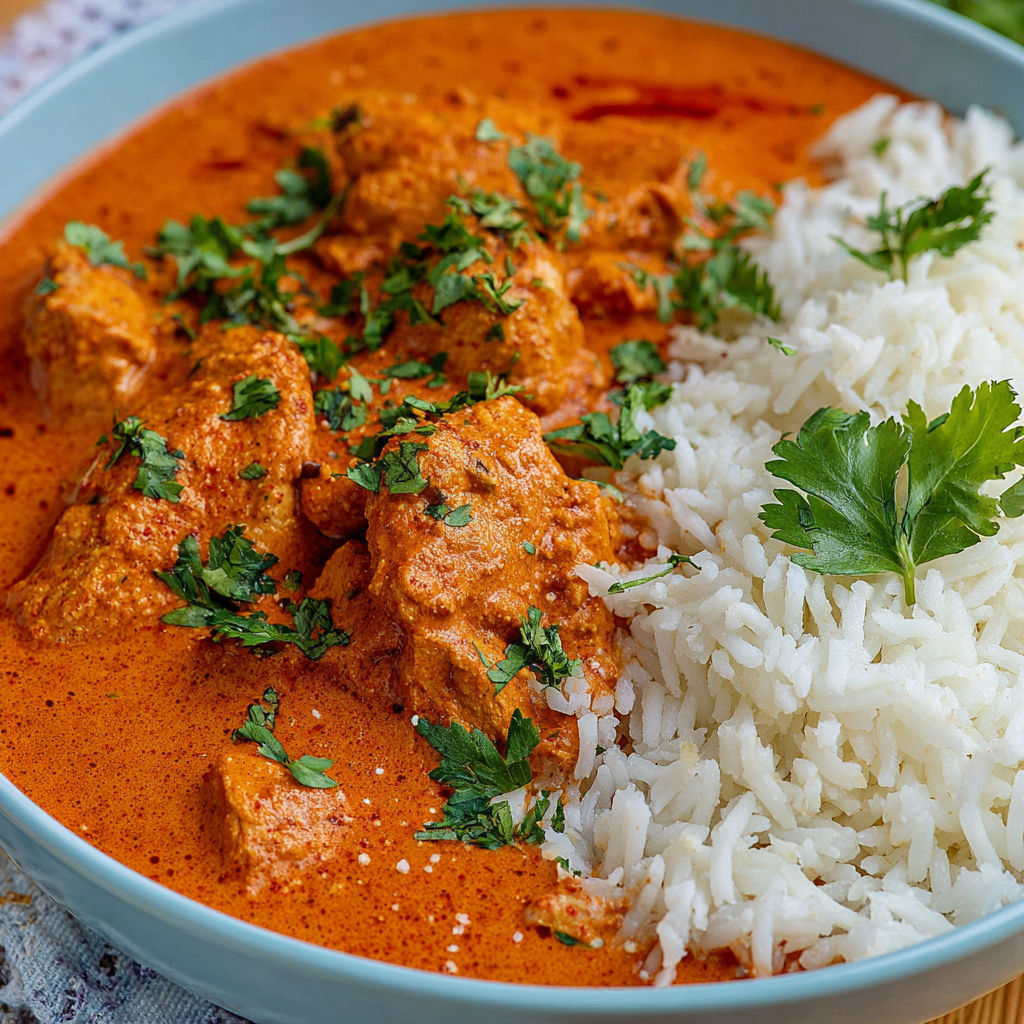 A bowl of chicken and rice.