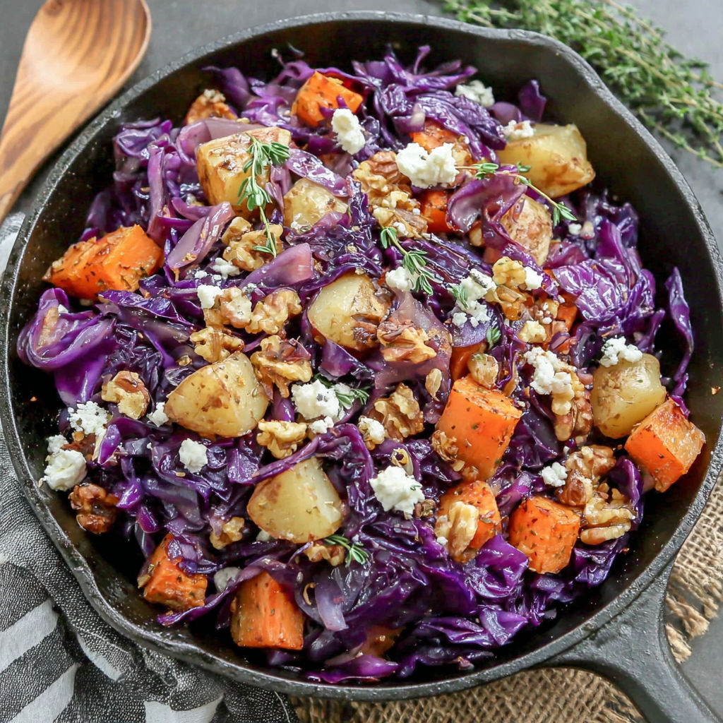 A pan of vegetables with a spoon in it.