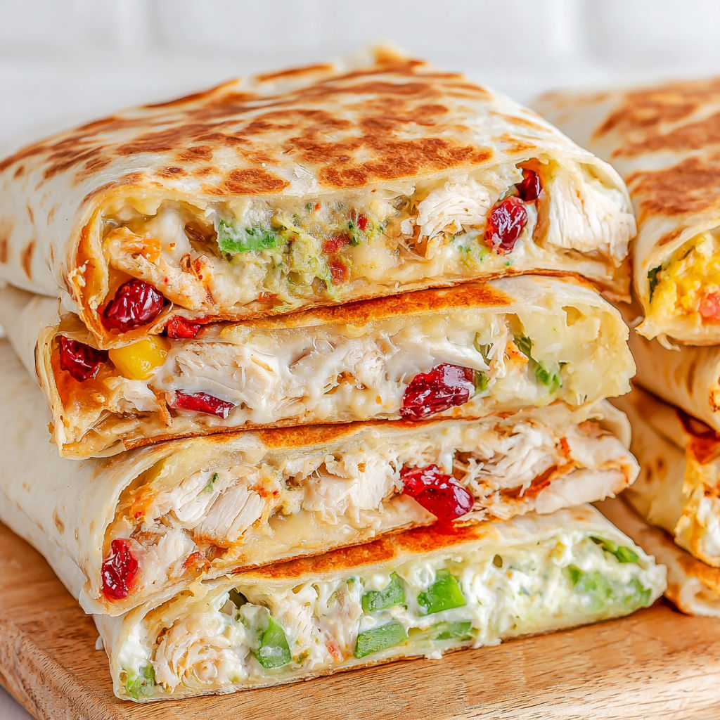 A stack of Thanksgiving Crunchwraps.
