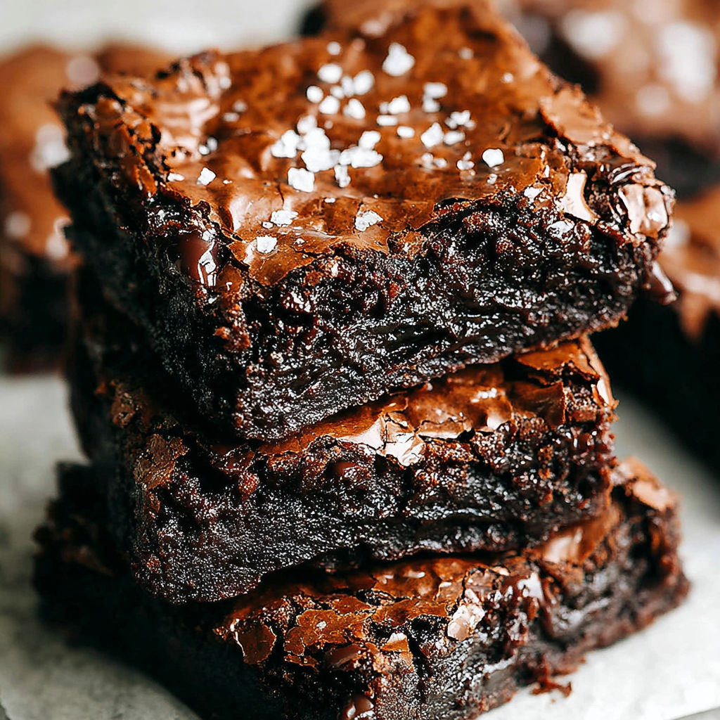 A stack of brownies with chocolate chips.