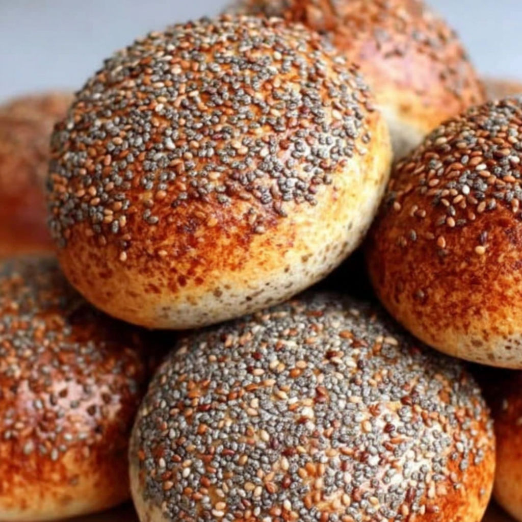 Chia seeds are used to make a protein roll.