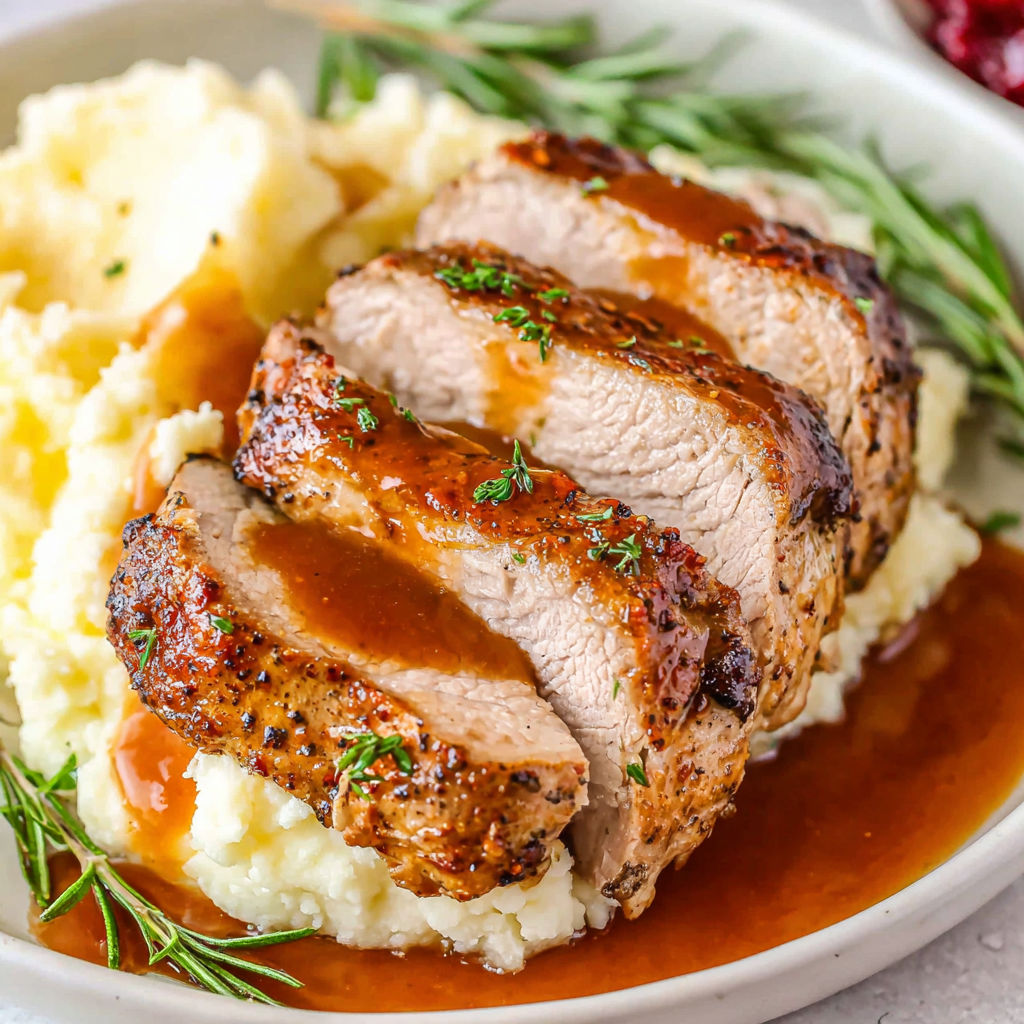 A plate of food with meat and potatoes.