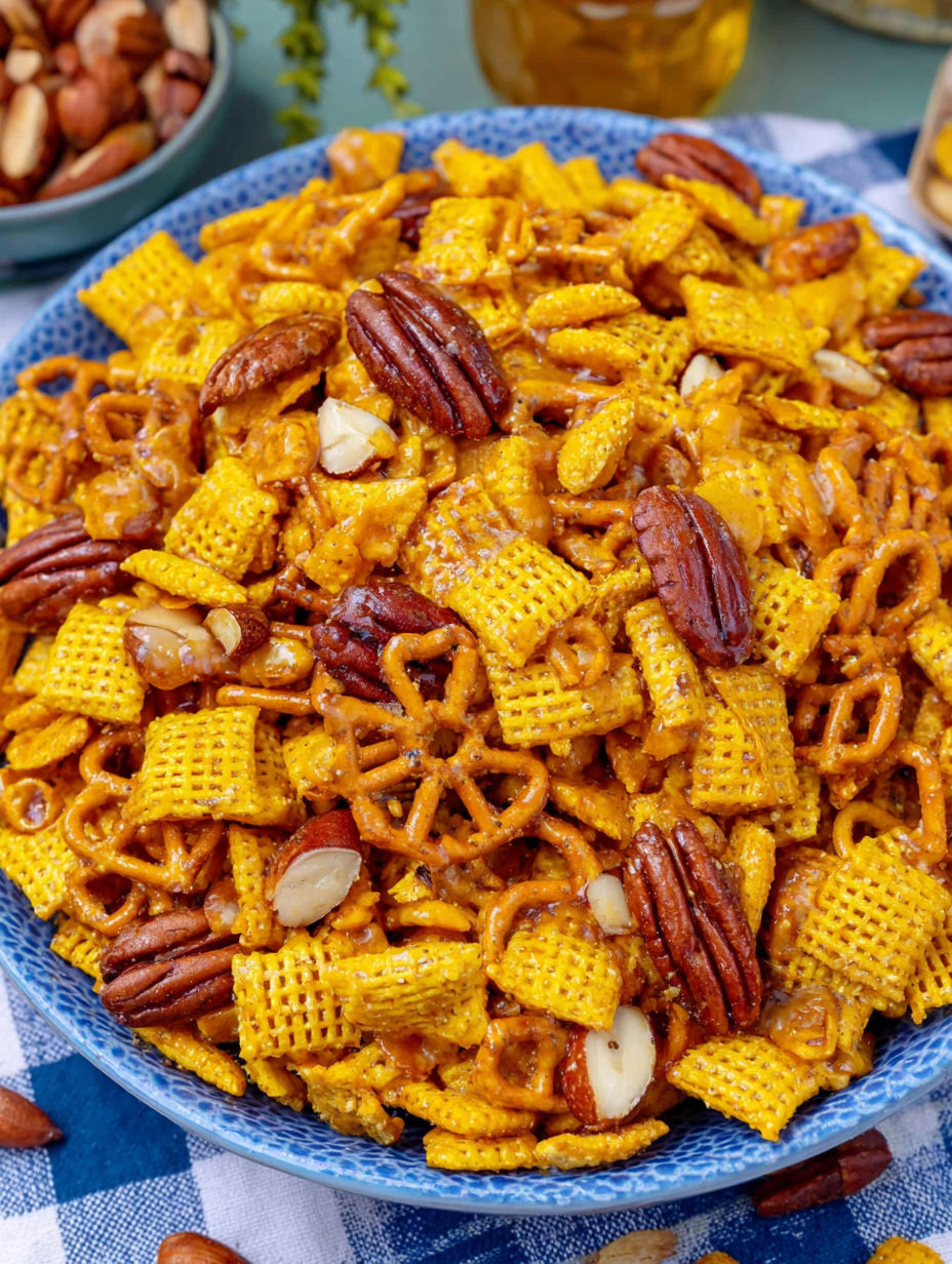 A bowl of Sweet Bugle Party Mix.