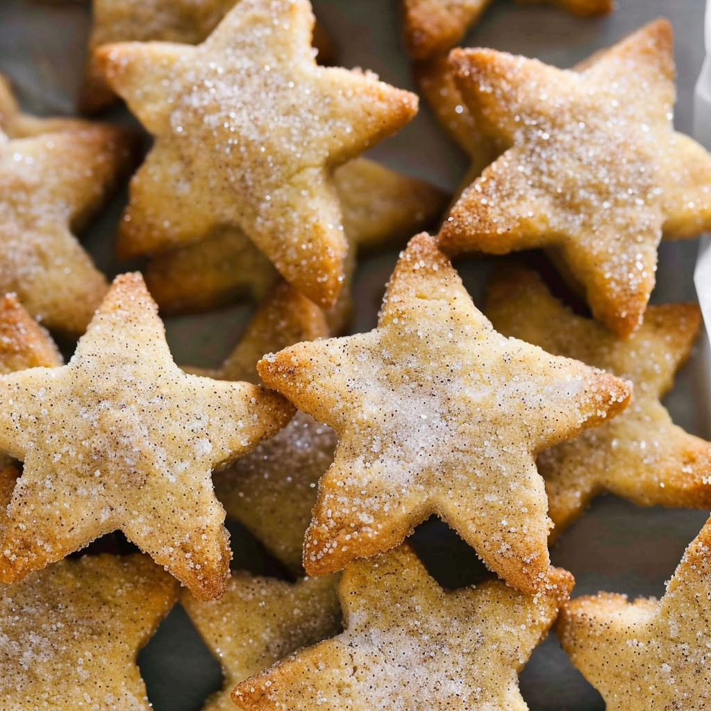 A plate of cookies with sugar and cinnamon on top.