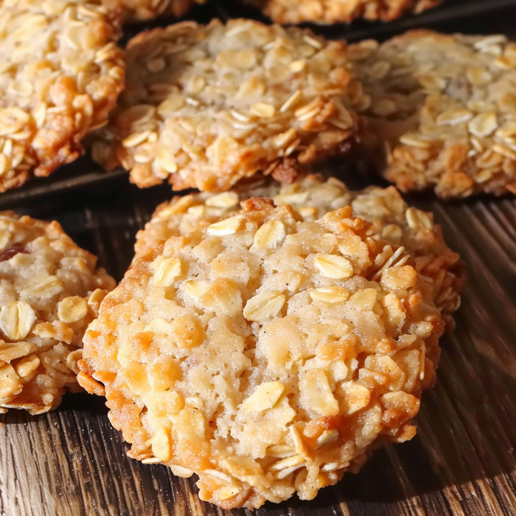 A plate of cookies made with oats and nuts.