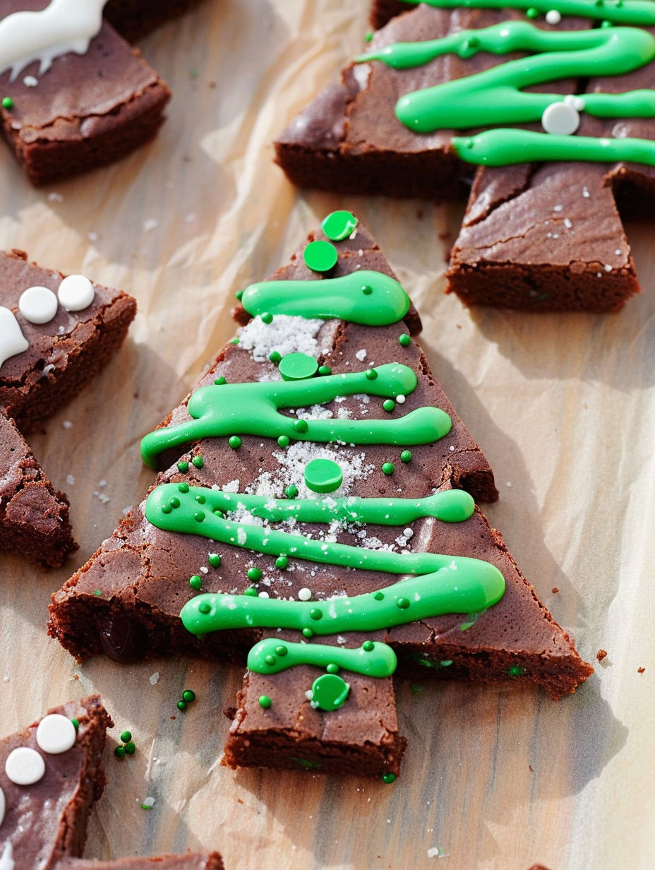 A piece of cake with green icing and white icing.