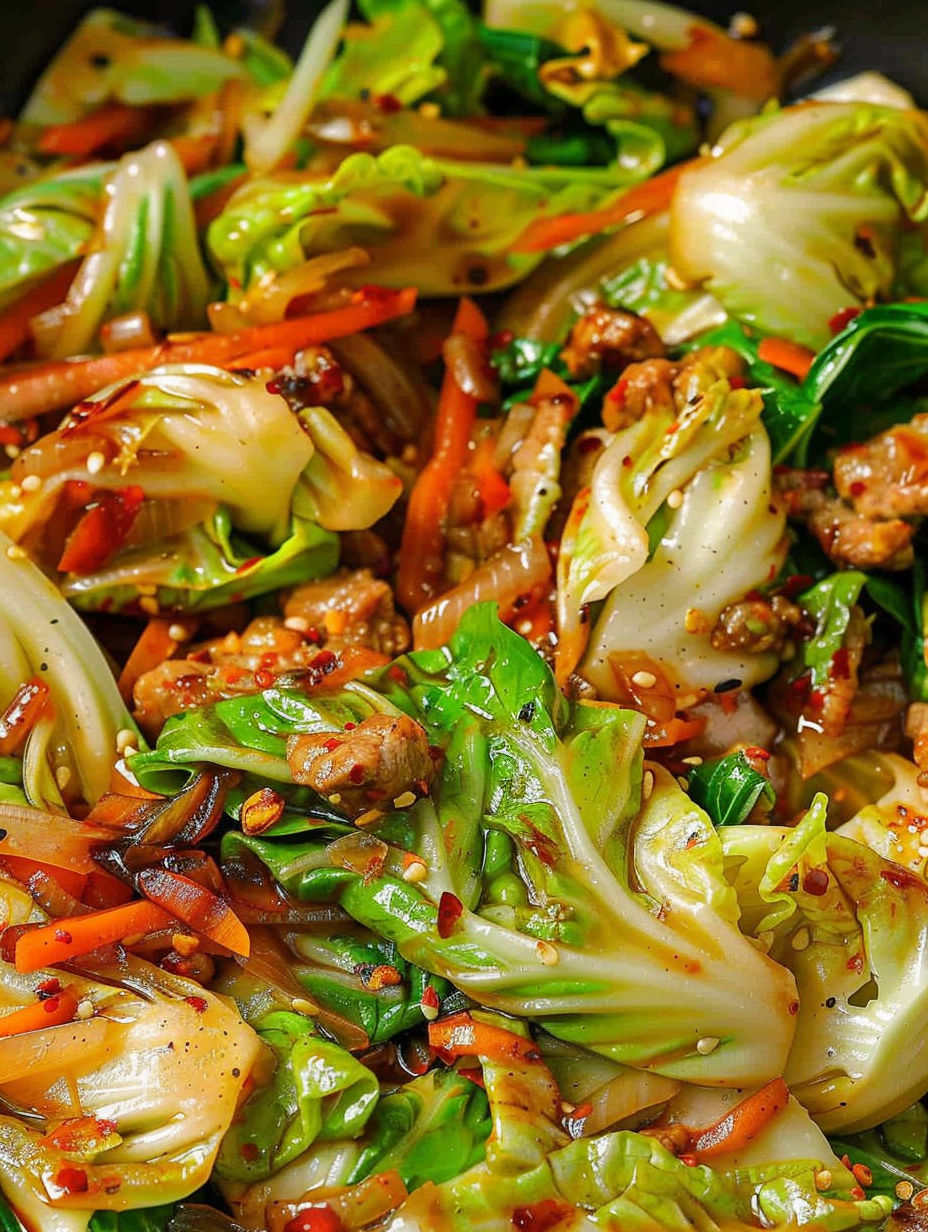 A dish of Chinese cabbage and meat.