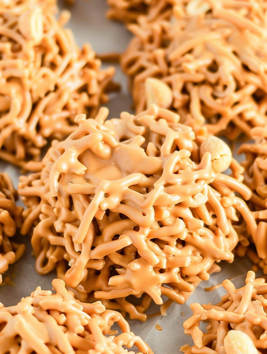 A close up of a cake with a nut on top.