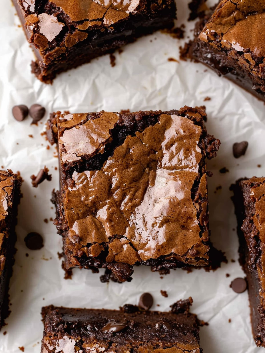 A piece of chocolate cake with chocolate chips.
