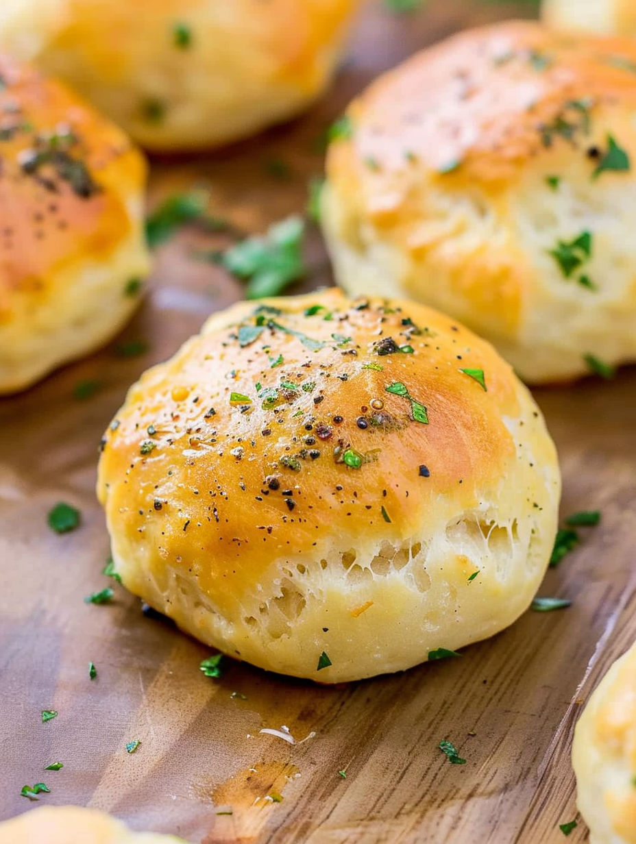 A close up of a stuffed cheese bread.