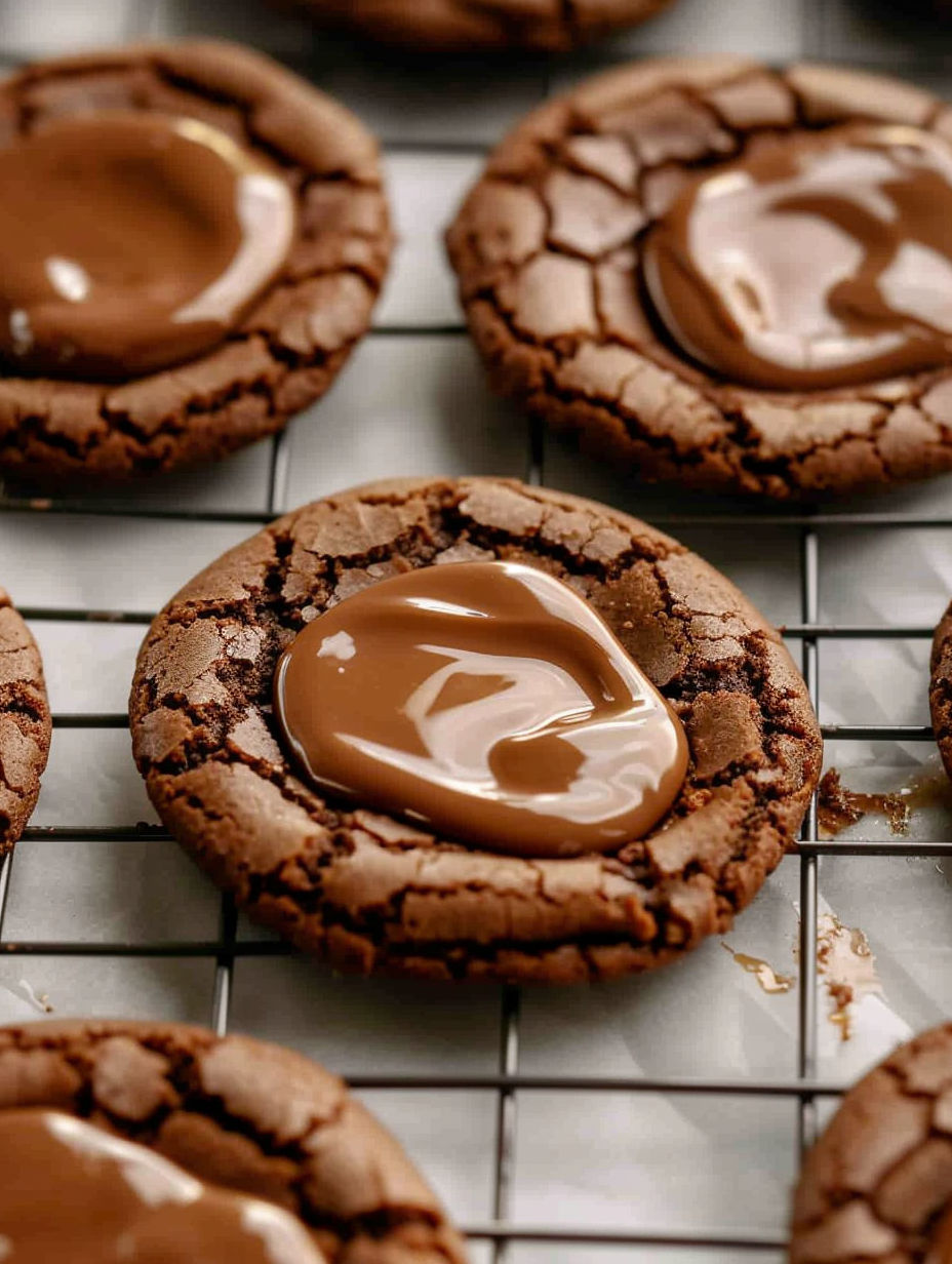 A chocolate drizzled Andes mint cookie.