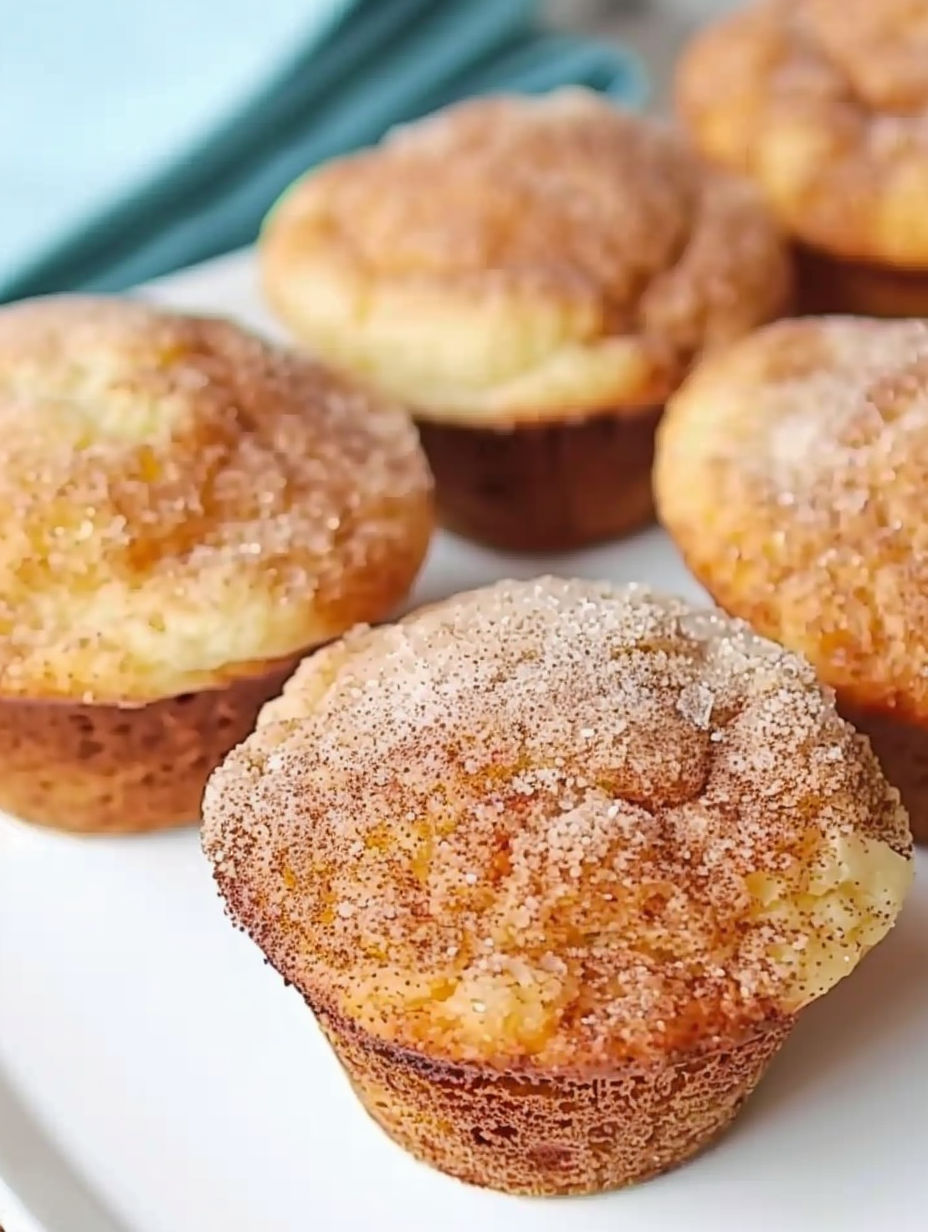 French Breakfast Puffs with sugar on top.
