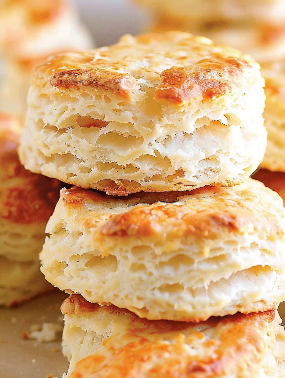 A stack of buttermilk biscuits.