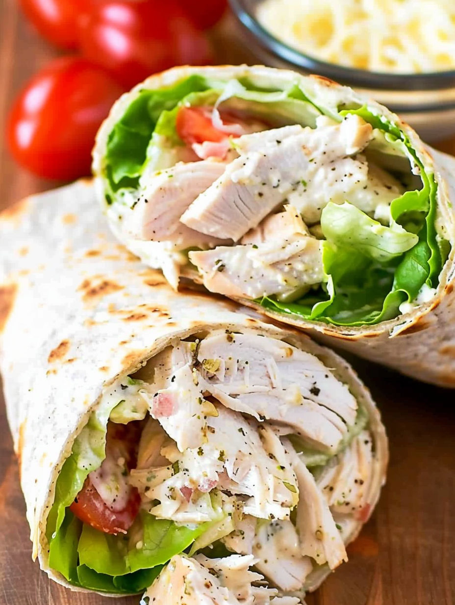 A sandwich with chicken and lettuce.