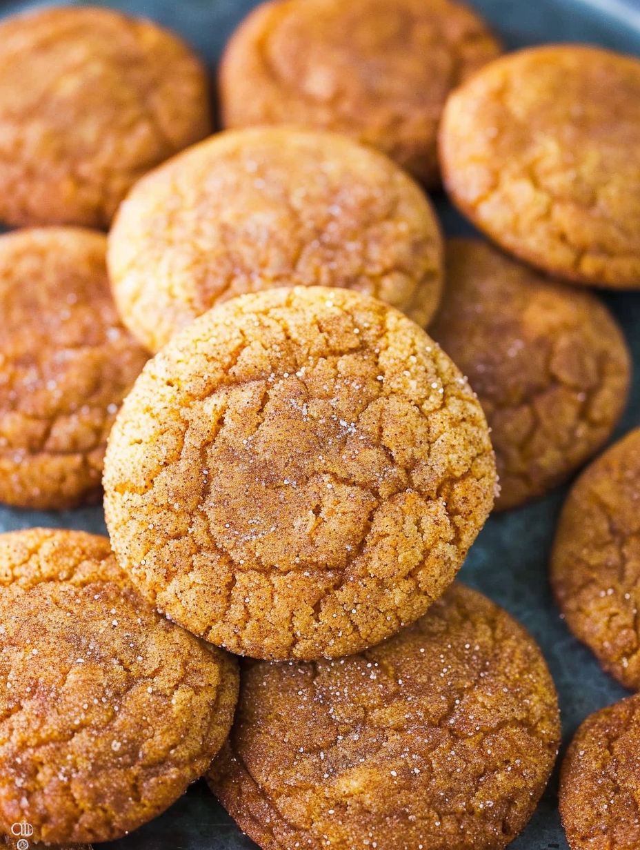 Pumpkin Snickerdoodle Cookies.