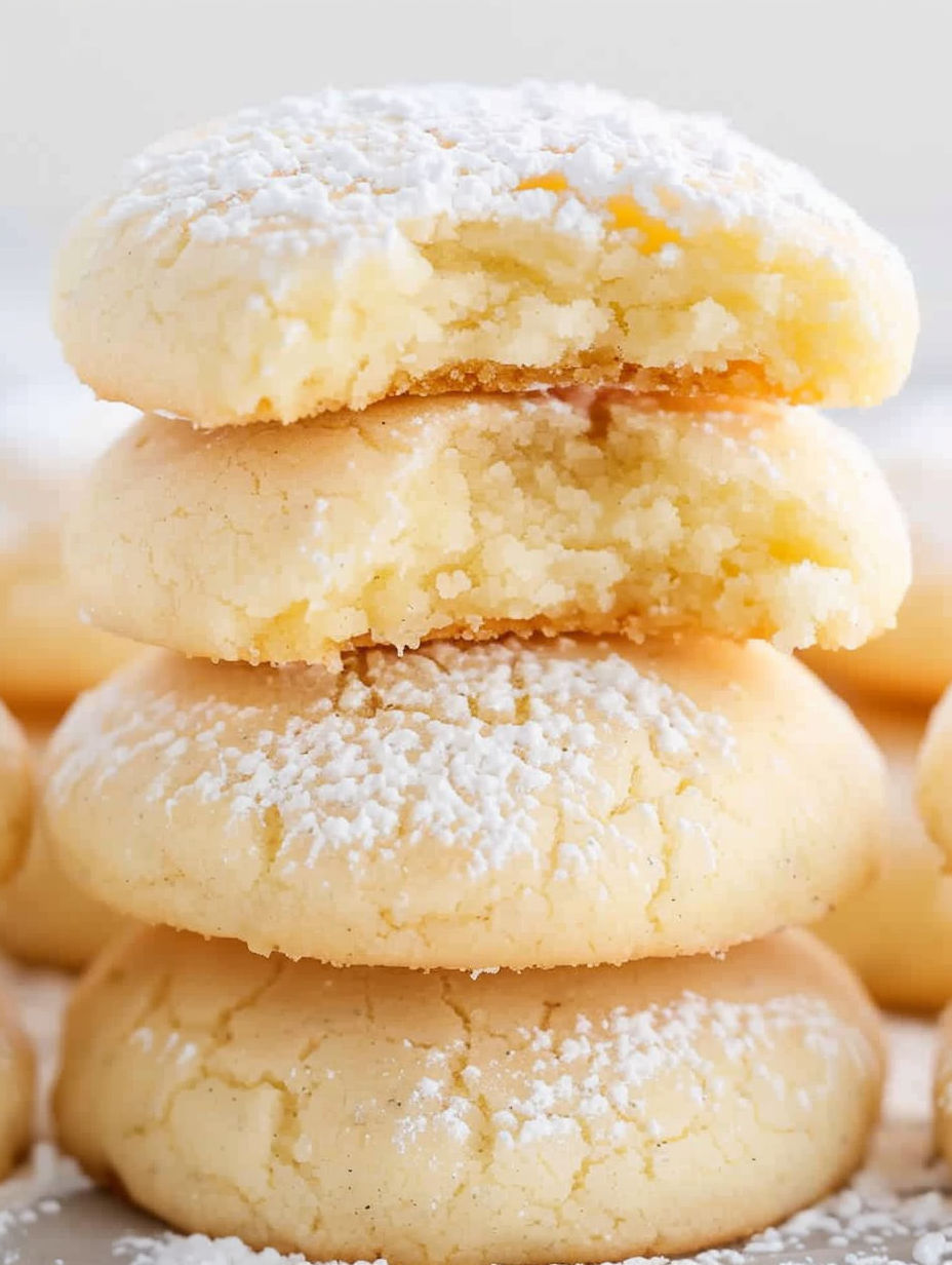 A stack of cream cheese cookies.