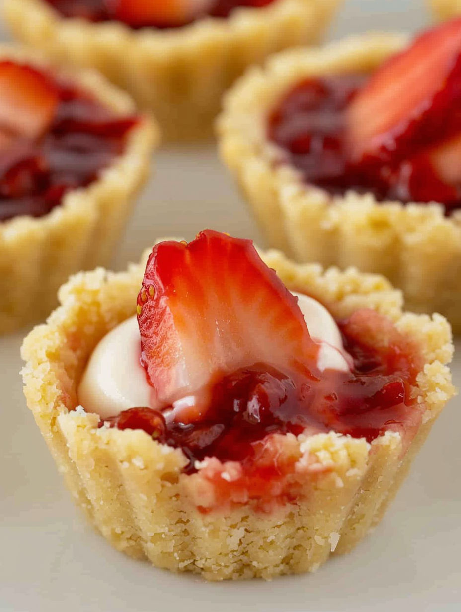 Strawberry cream cheese pastry bites recipe.