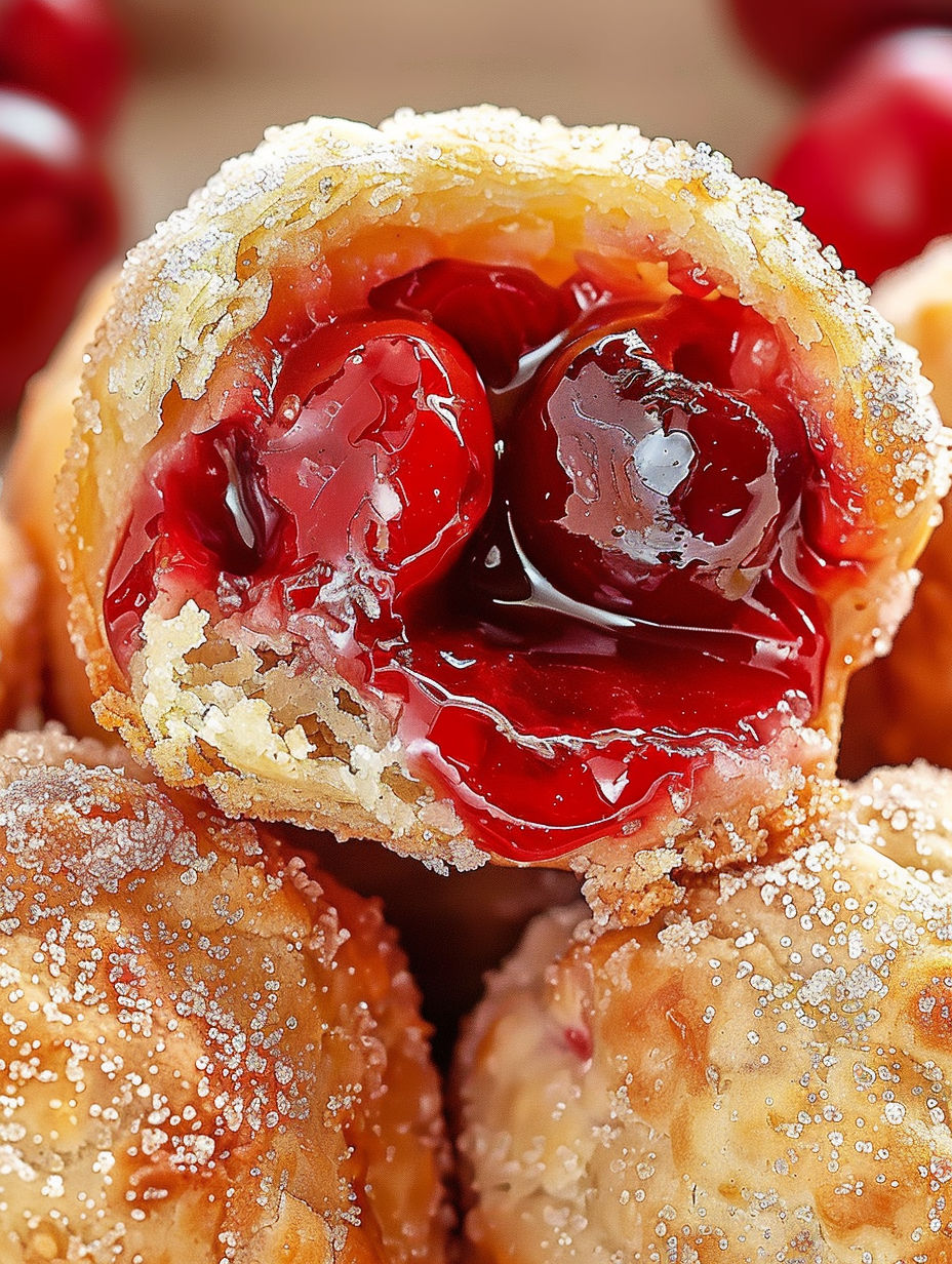 Cherry pie bombs with jelly filling.