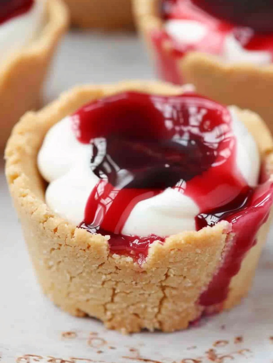 A cupcake with a cherry on top.