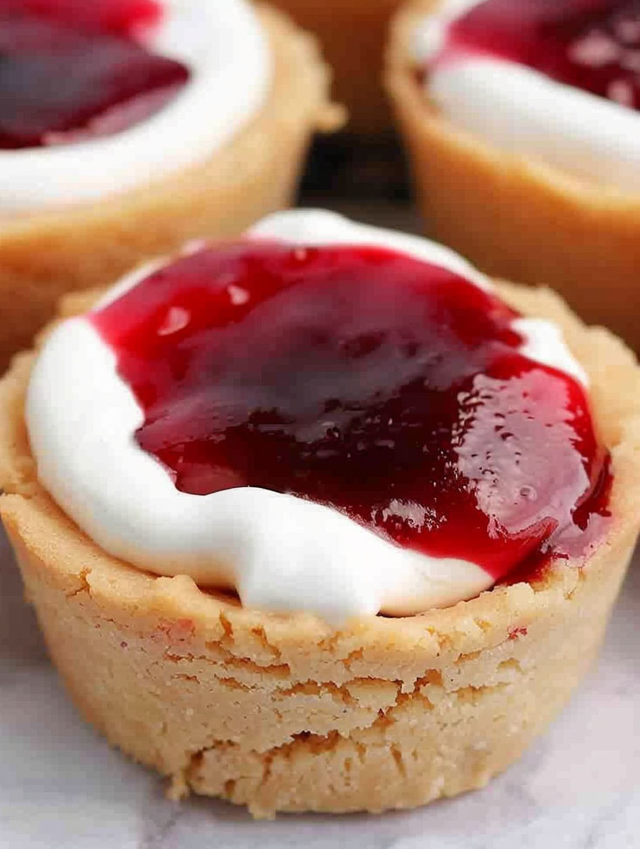 A cupcake with a cherry filling.