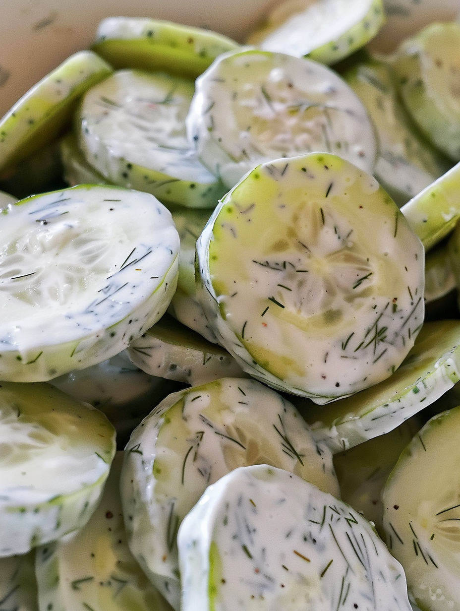 A pile of cucumber slices.