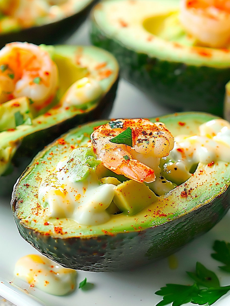 Baked Shrimp Stuffed Avocados.