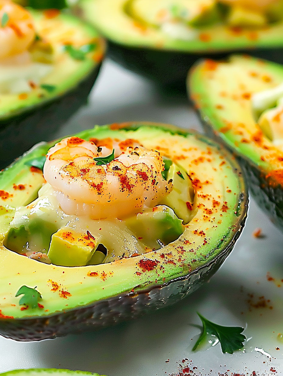 Baked Shrimp Stuffed Avocados.