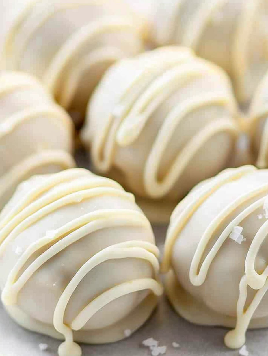 White chocolate peanut butter balls.