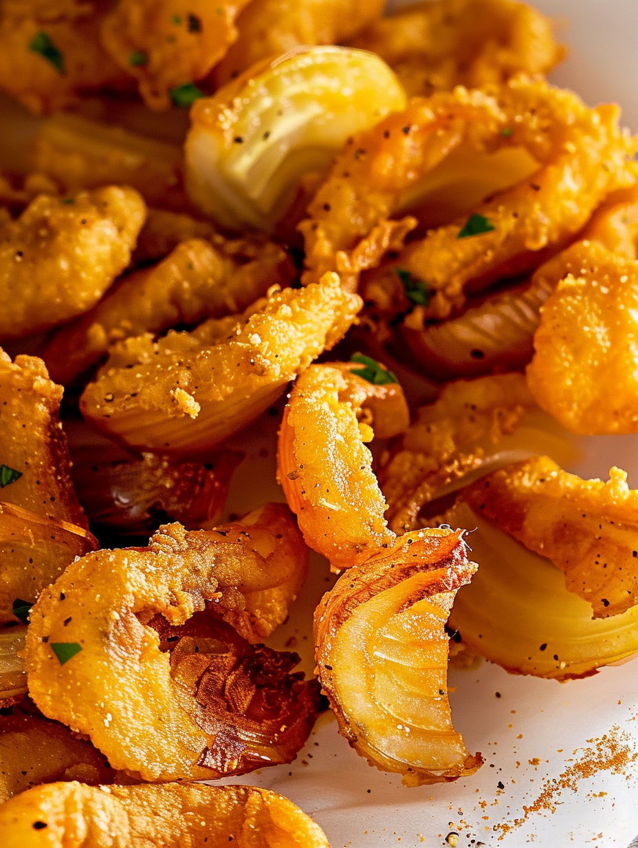 Onion petals on a plate.