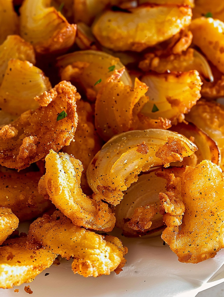 Onion petals on a plate.