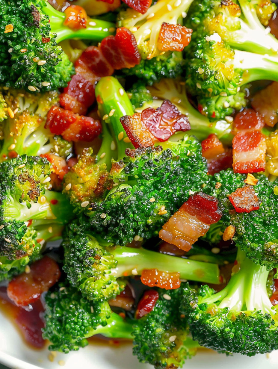 A plate of broccoli with garlic sauce.