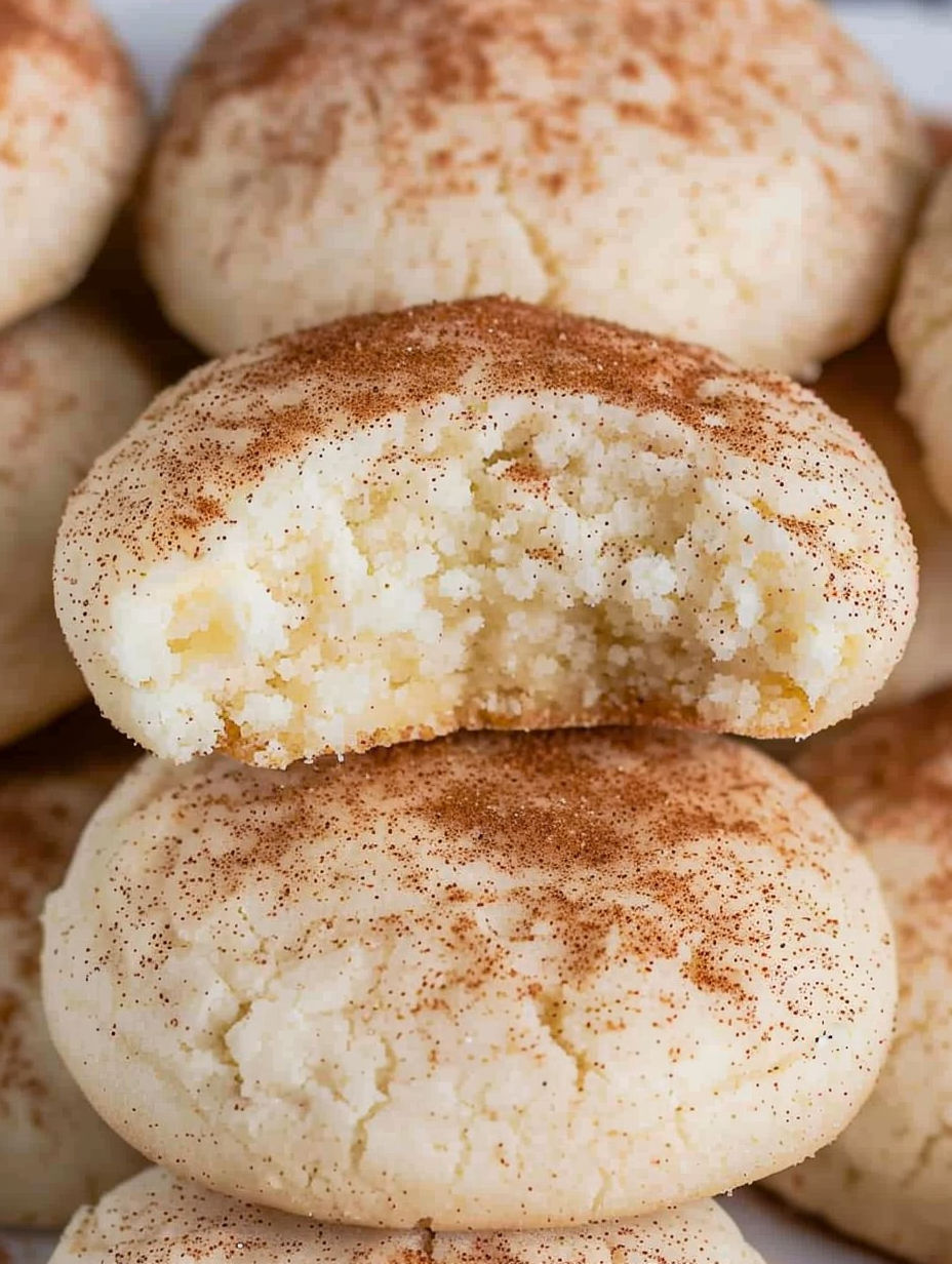 A close up of a cookie with cinnamon and cream cheese.