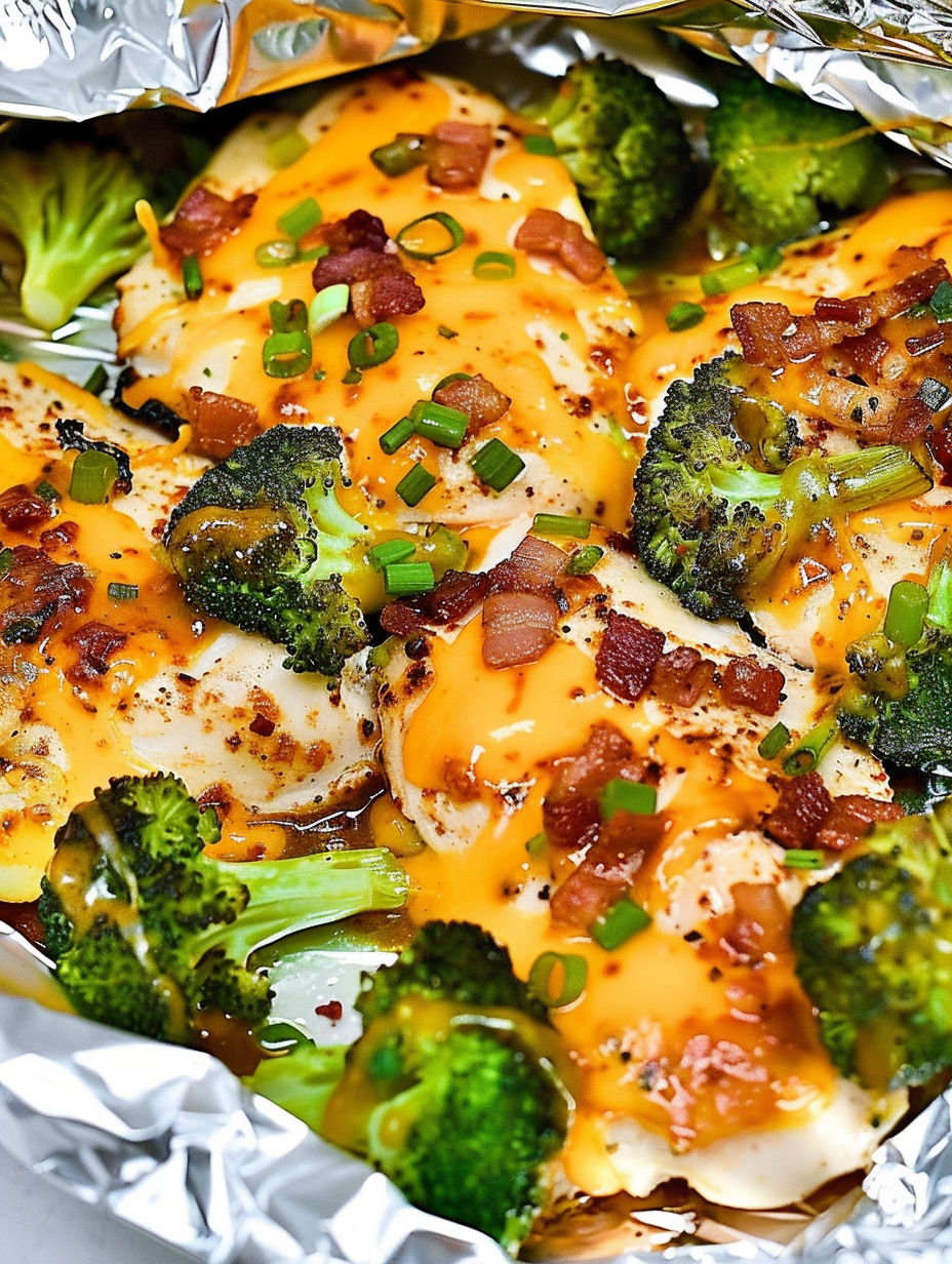 Chicken Bacon Ranch Air Fryer Foil Packets.