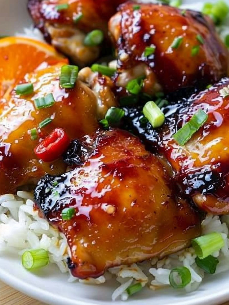 Sticky Sweet Chili Chicken Thighs in Air Fryer.