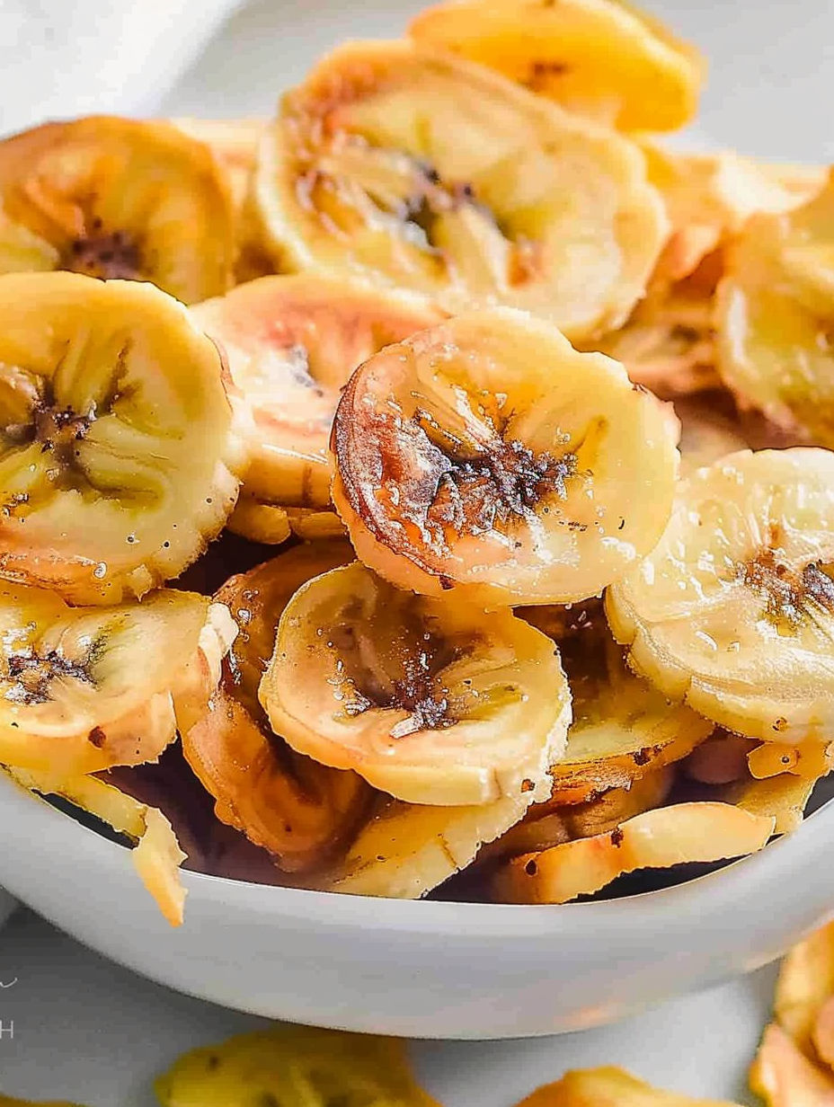 A bowl of banana chips.