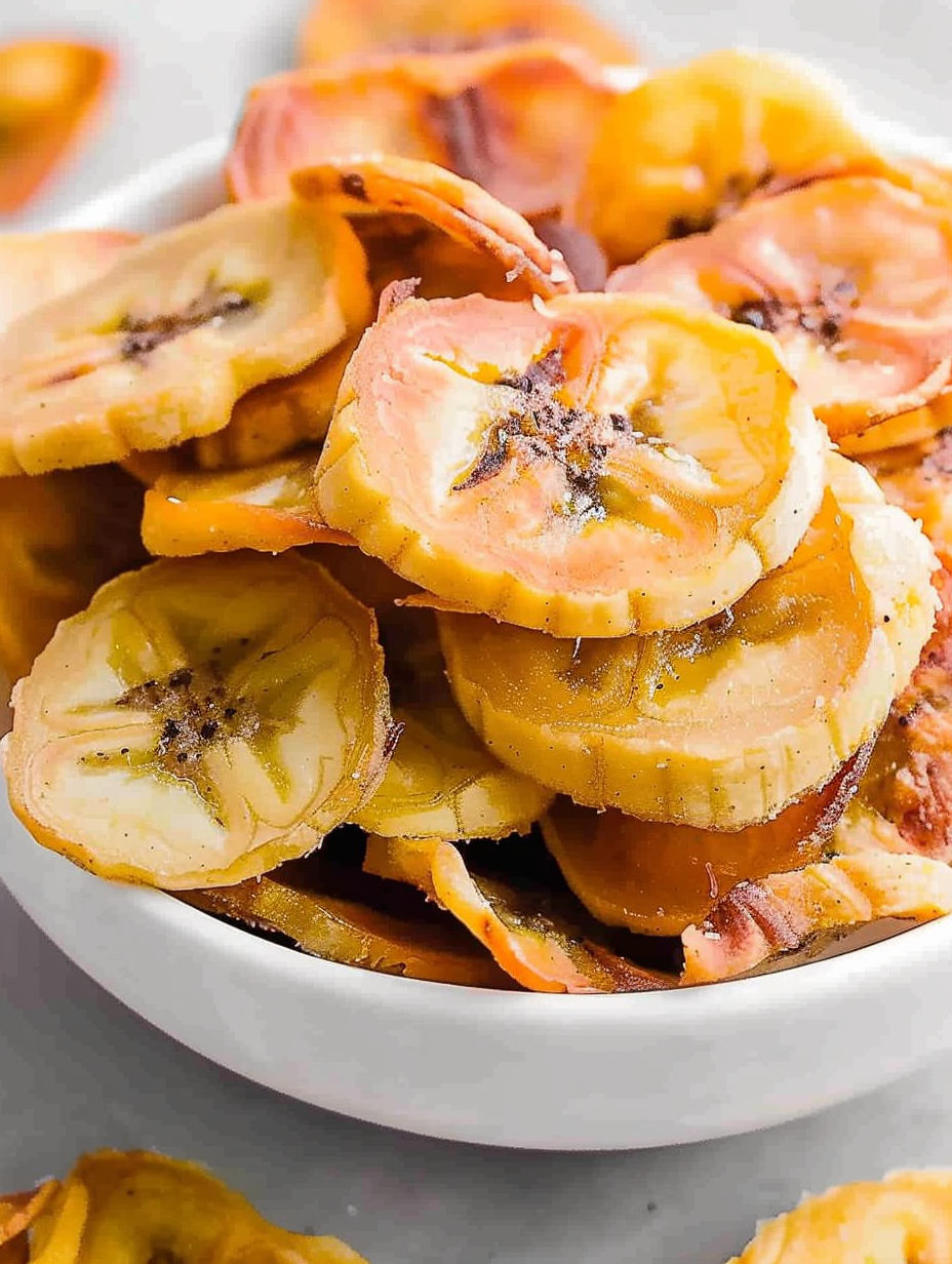 A bowl of banana chips.