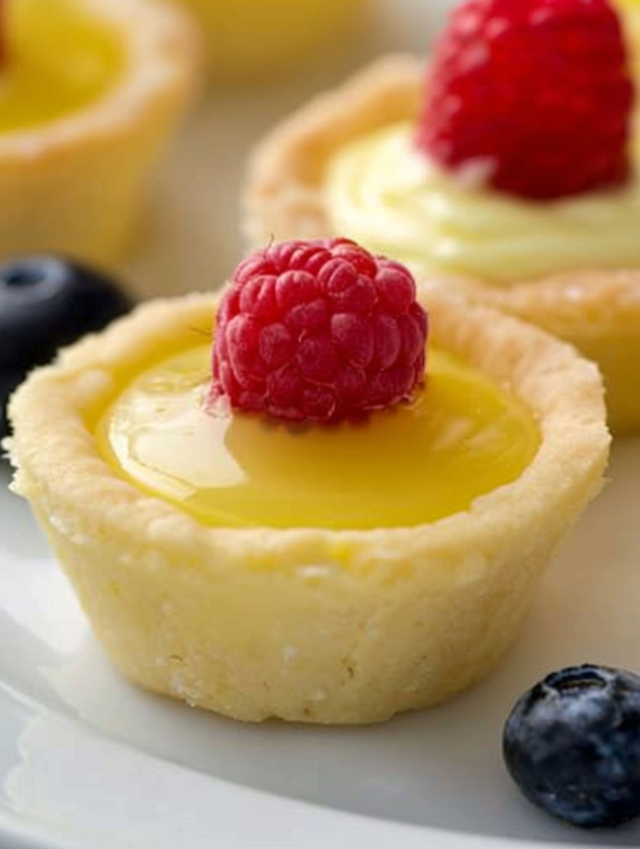 A small pastry with a raspberry on top.